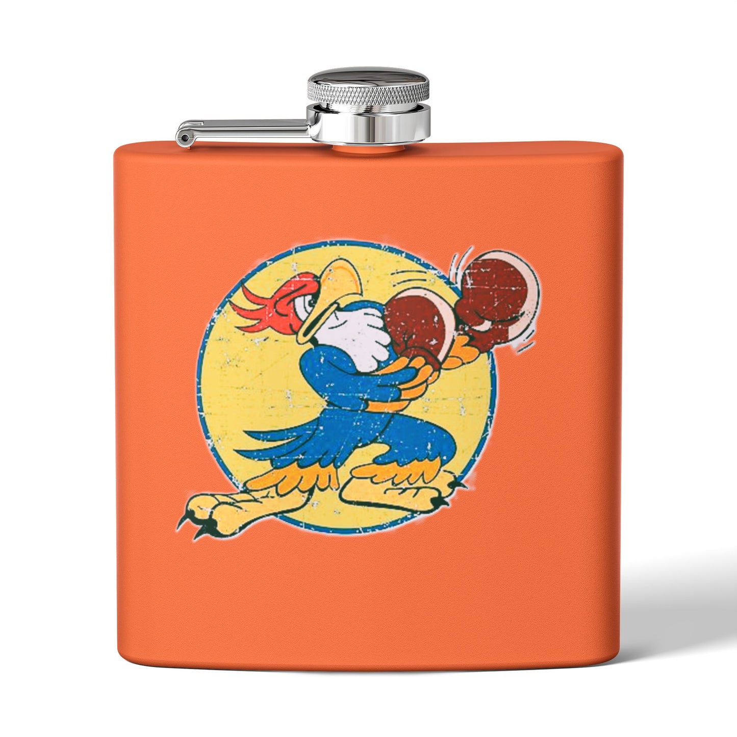Stainless Steel Flask, 6oz - Fist Up Roster by Von Phreak