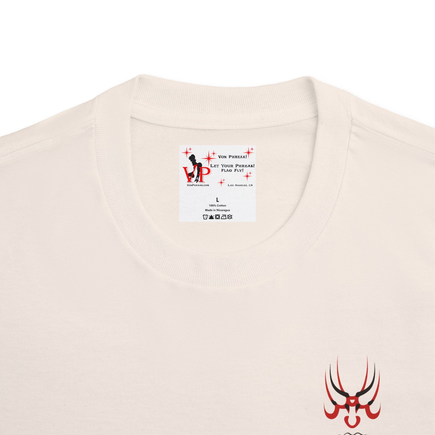 Von Phreak Edgy Kabuki Graphic Unisex Tee, Bold Style Statement T-Shirt, Festival Top, Unique Gift, Streetwear Shirt