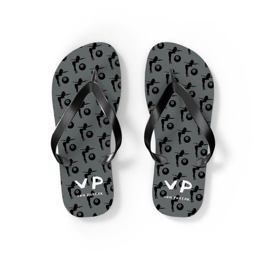 Flip Flops with Mud Flap Girl Holding 8-Ball Design (MTO)