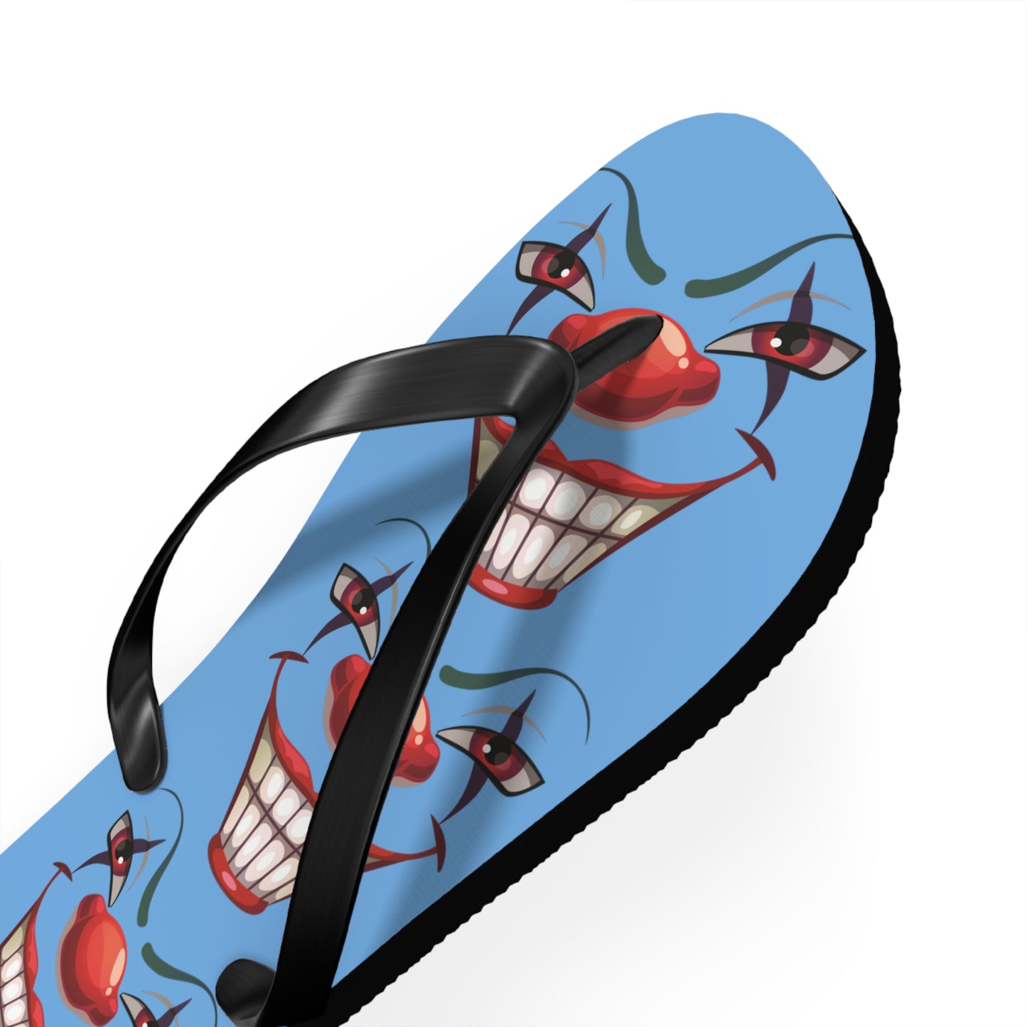 Cuz I'm a Psycho Von Phreak  Clown Flip Flops - Unique Summer Footwear, Beach Vacation, Lightweight Sandals, Quirky Gift for Clowns Lovers, Casual Summer Style