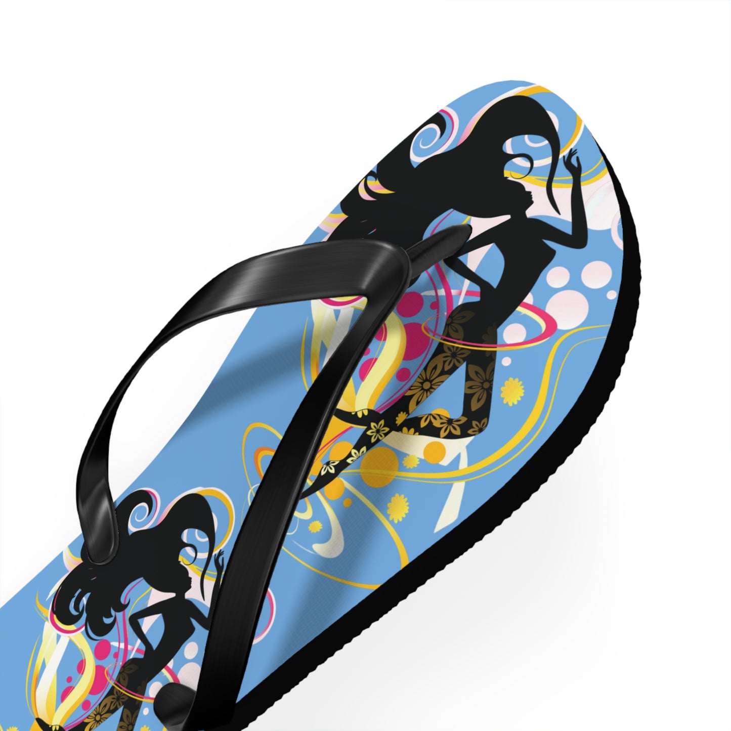 Artistic Flip Flops for Summer Fun, Beachwear, Vacation Sandals, Pool Party, Gifts for Her, Colorful Footwear