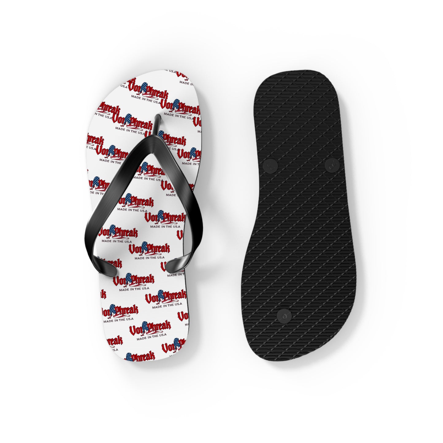 Von Phreak USA Mud Flap Flip Flops for Summer Fun - Perfect for Beach Days & Pool Parties (MTO)