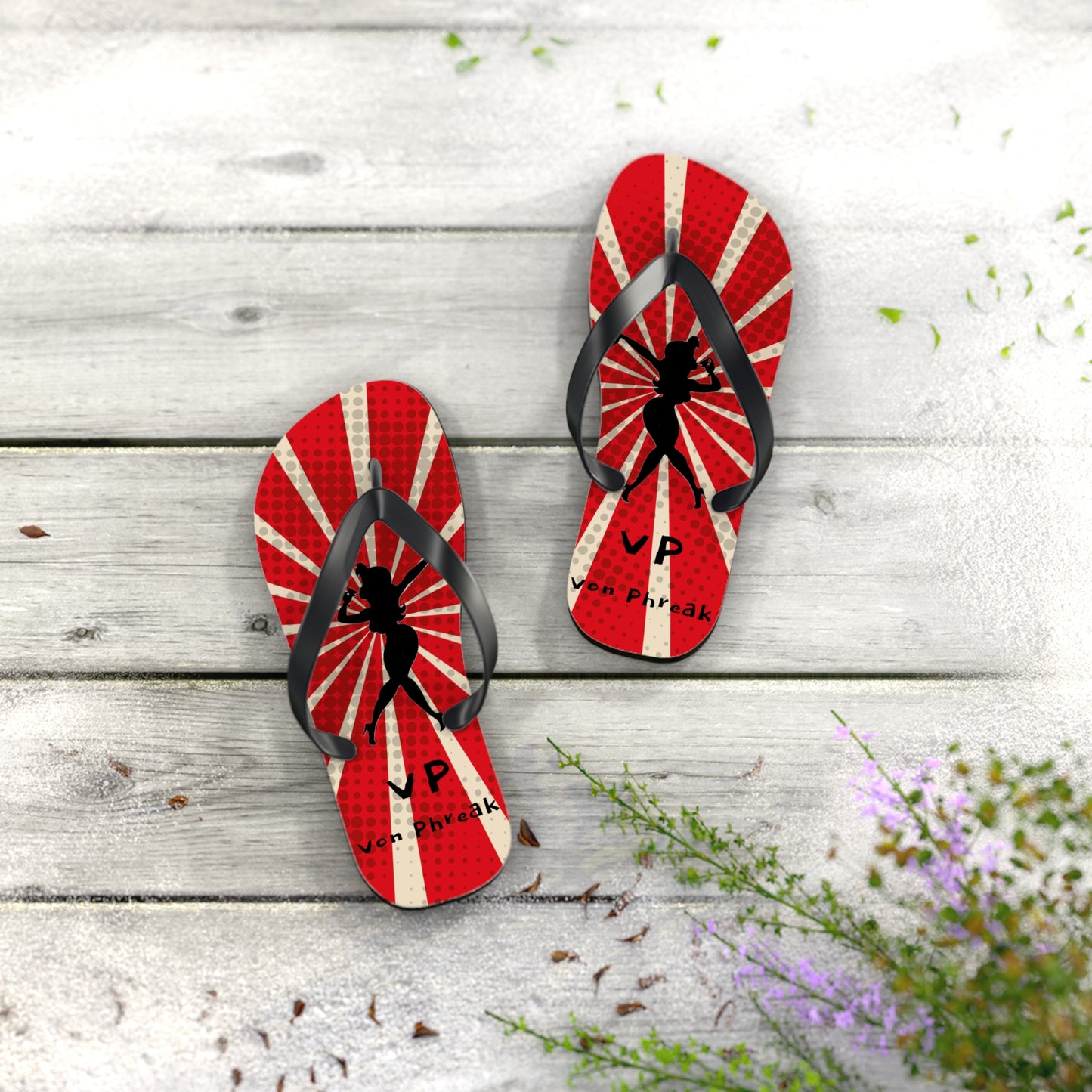 Vintage Mud-Flap Girl Style Flip Flops - Perfect for Summer Beach Days (MTO)