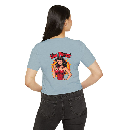 Festival Crop Top Vintage Red Corset Comic Design