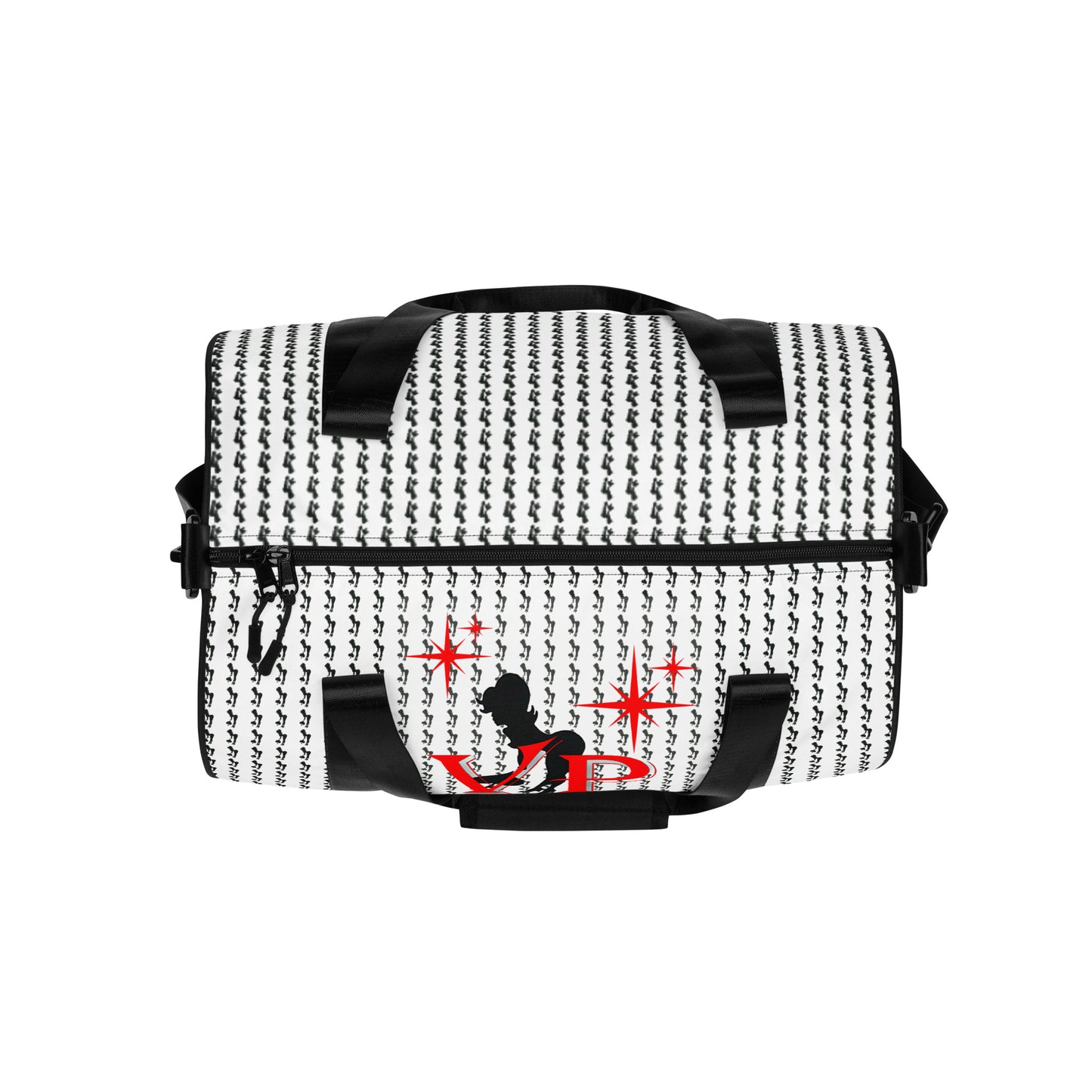 VP Red and White Spade Girl All-over print gym bag