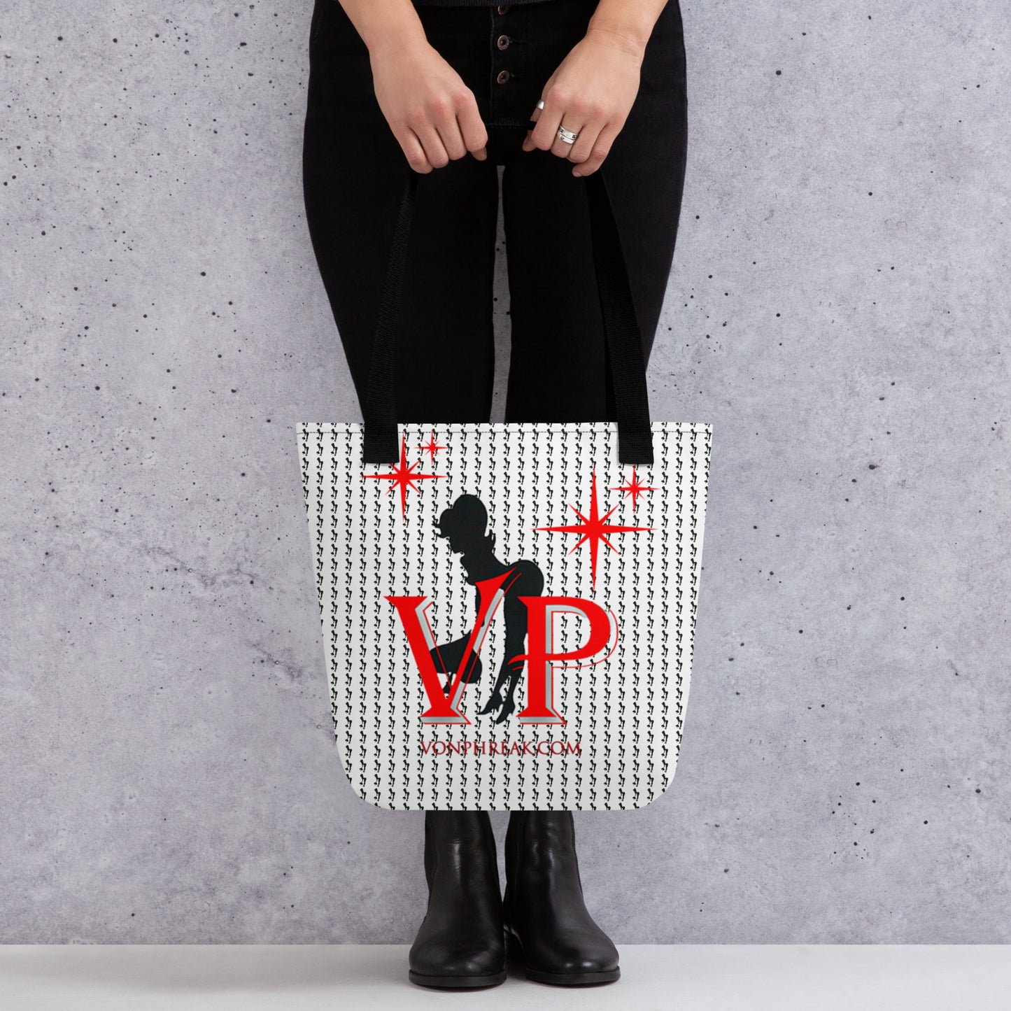 VP Vibe Collection Black & Red Tote bag