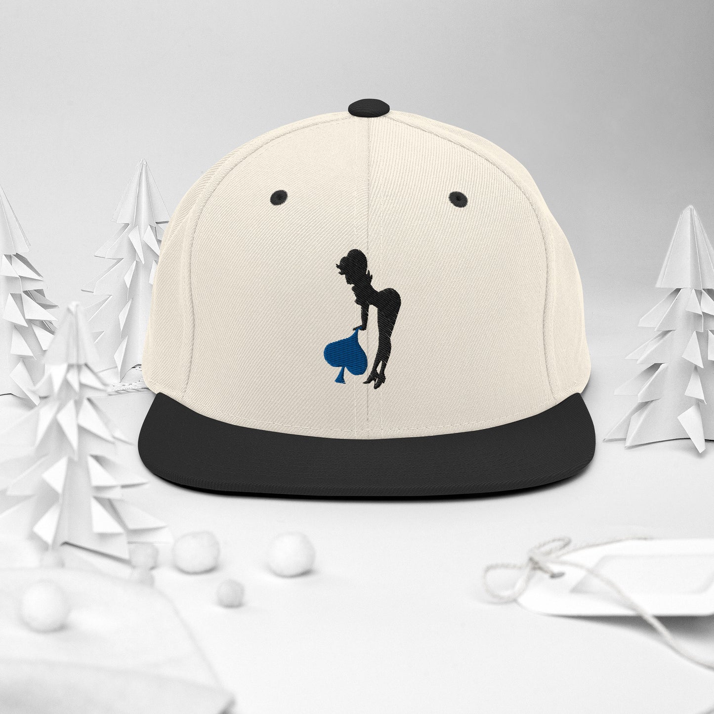 Blue Spade Snapback Hat