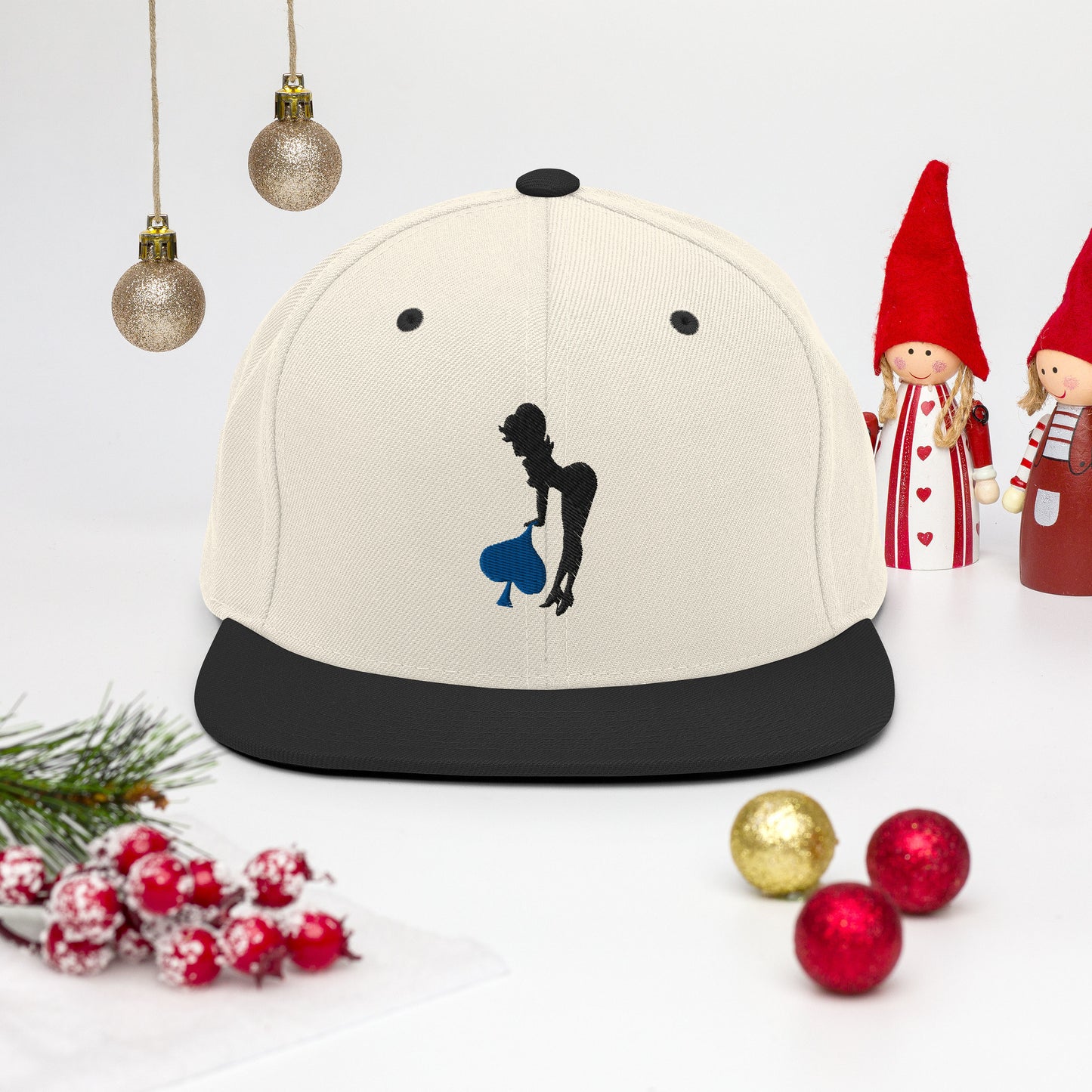 Blue Spade Snapback Hat