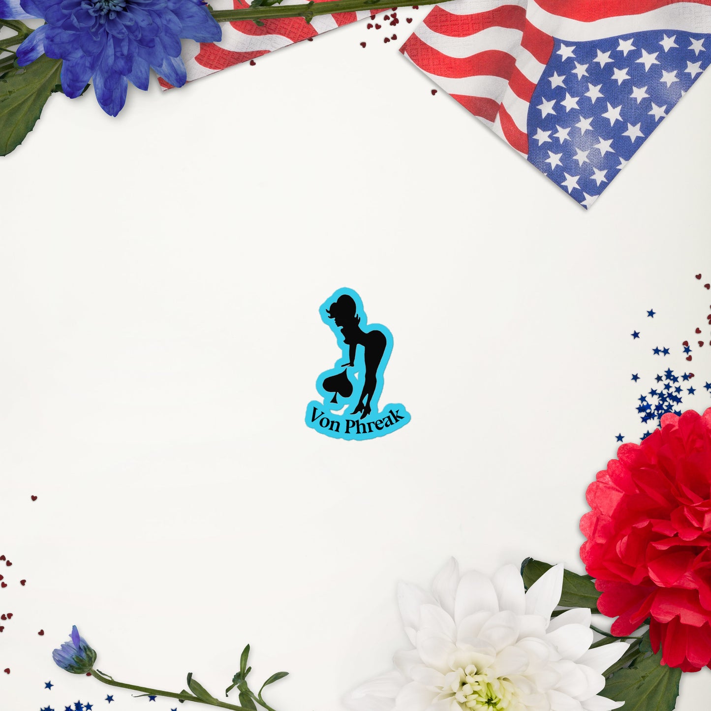 Blue Spade Bubble-free stickers