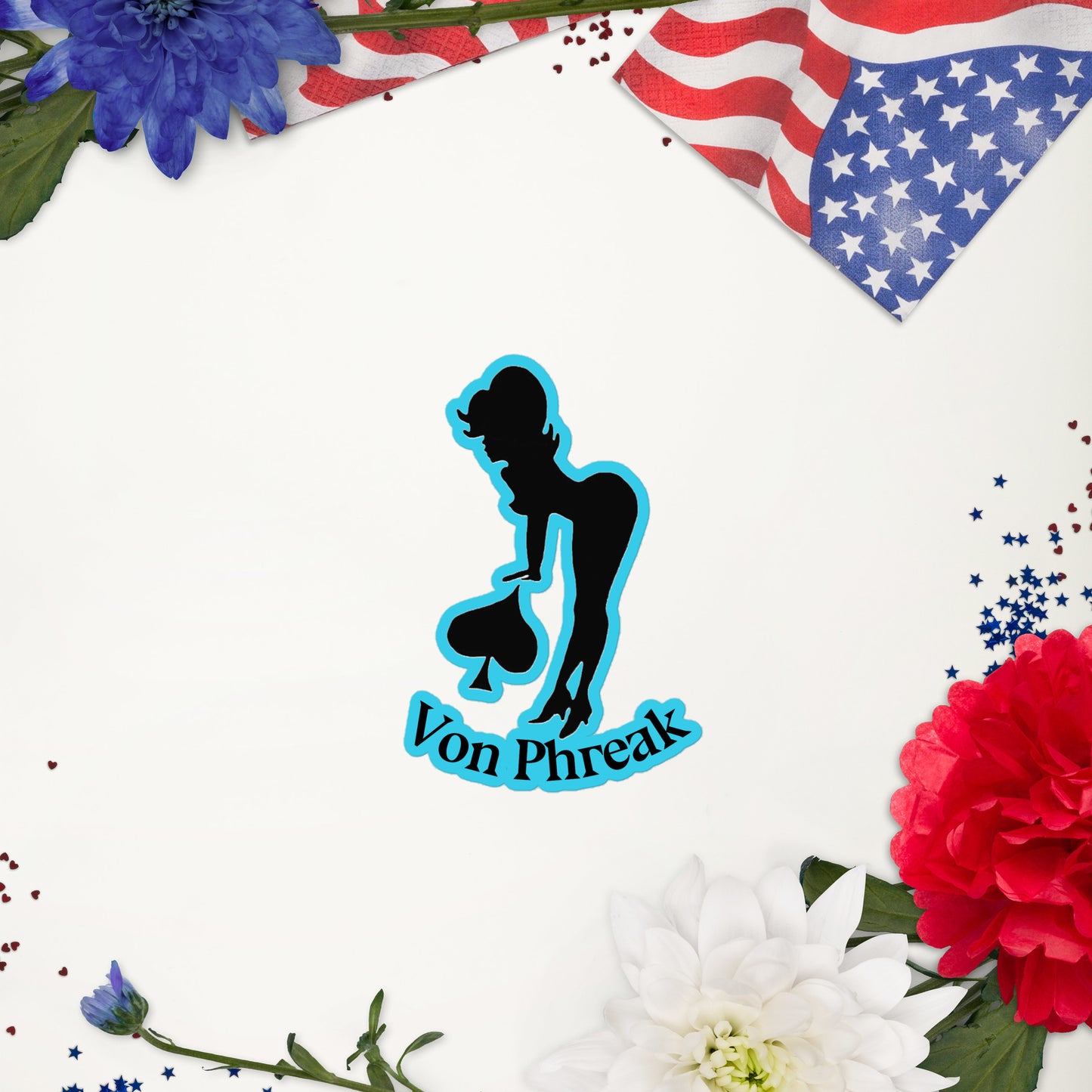 Blue Spade Bubble-free stickers