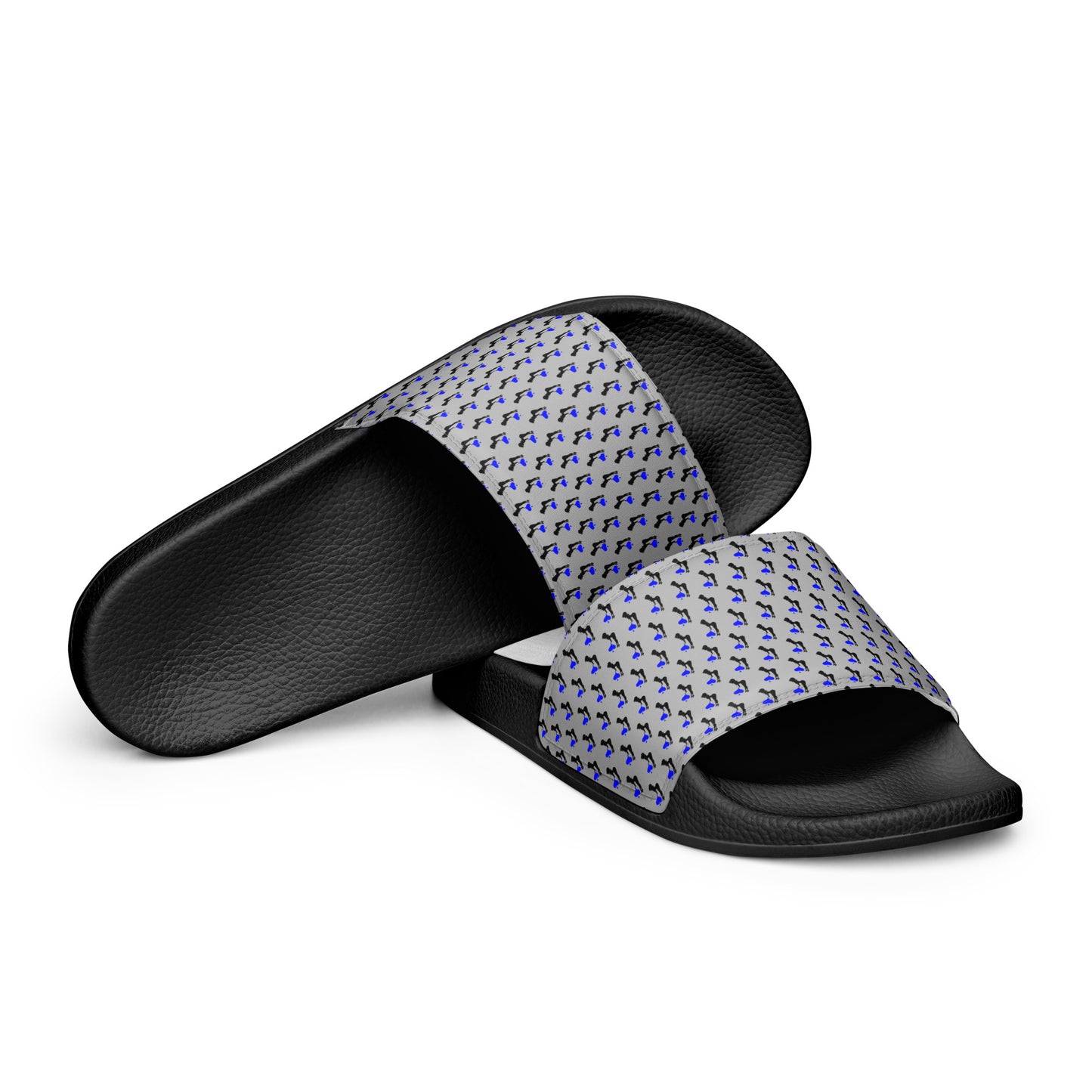 Blue Spade Men’s slides -Grey