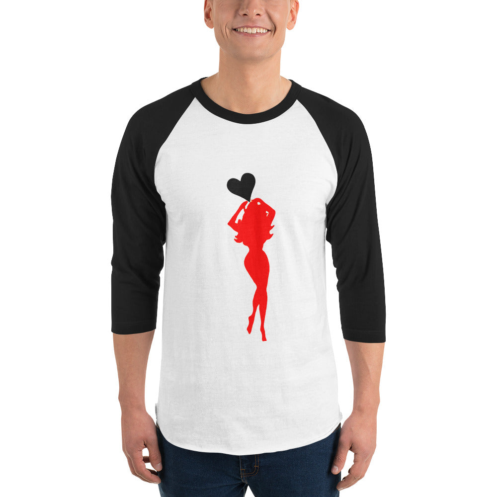 (Made to Order) Von Phreak Hearts High 3/4 sleeve raglan shirt