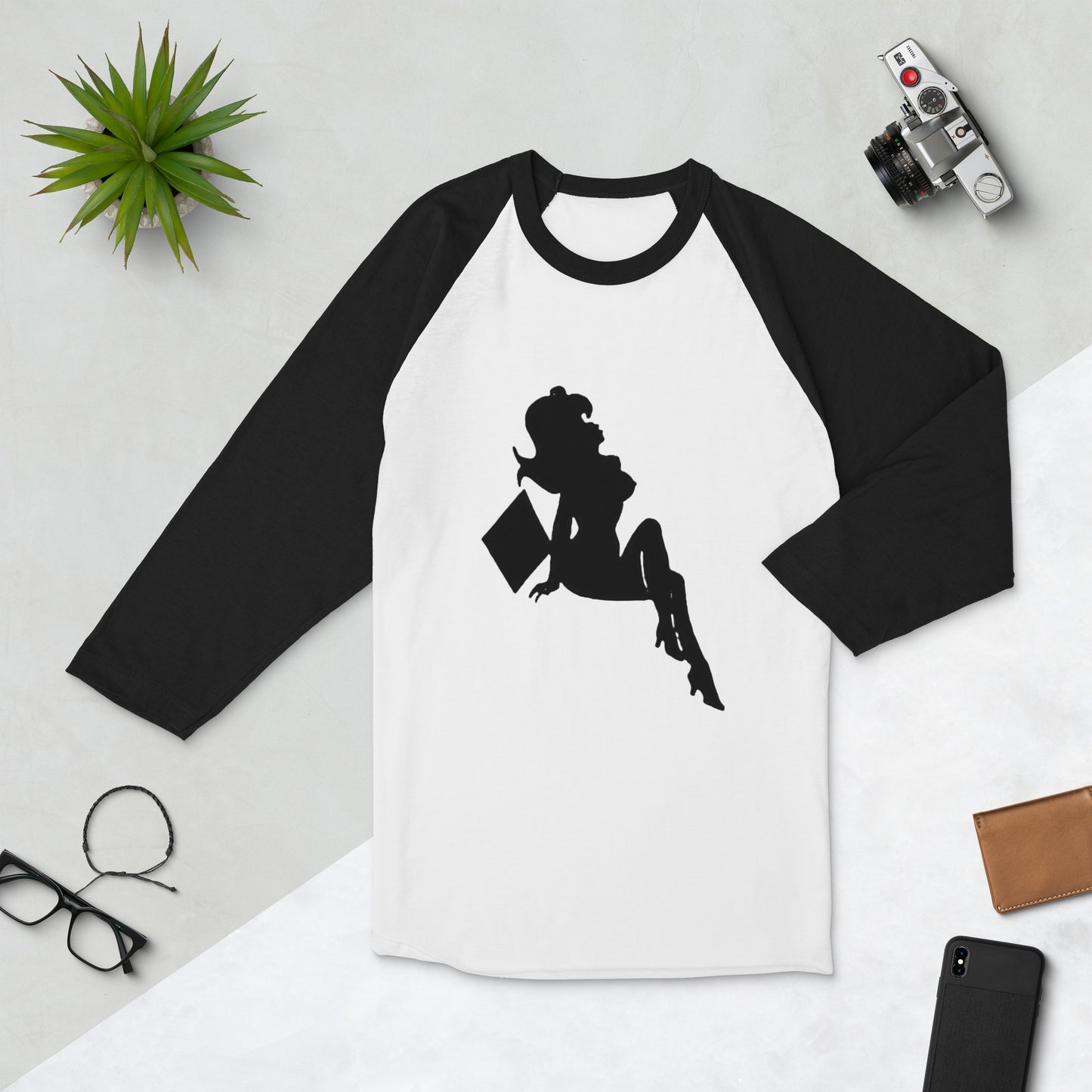 (Made to Order) Von Phreak Diamonds Down 3/4 sleeve raglan shirt