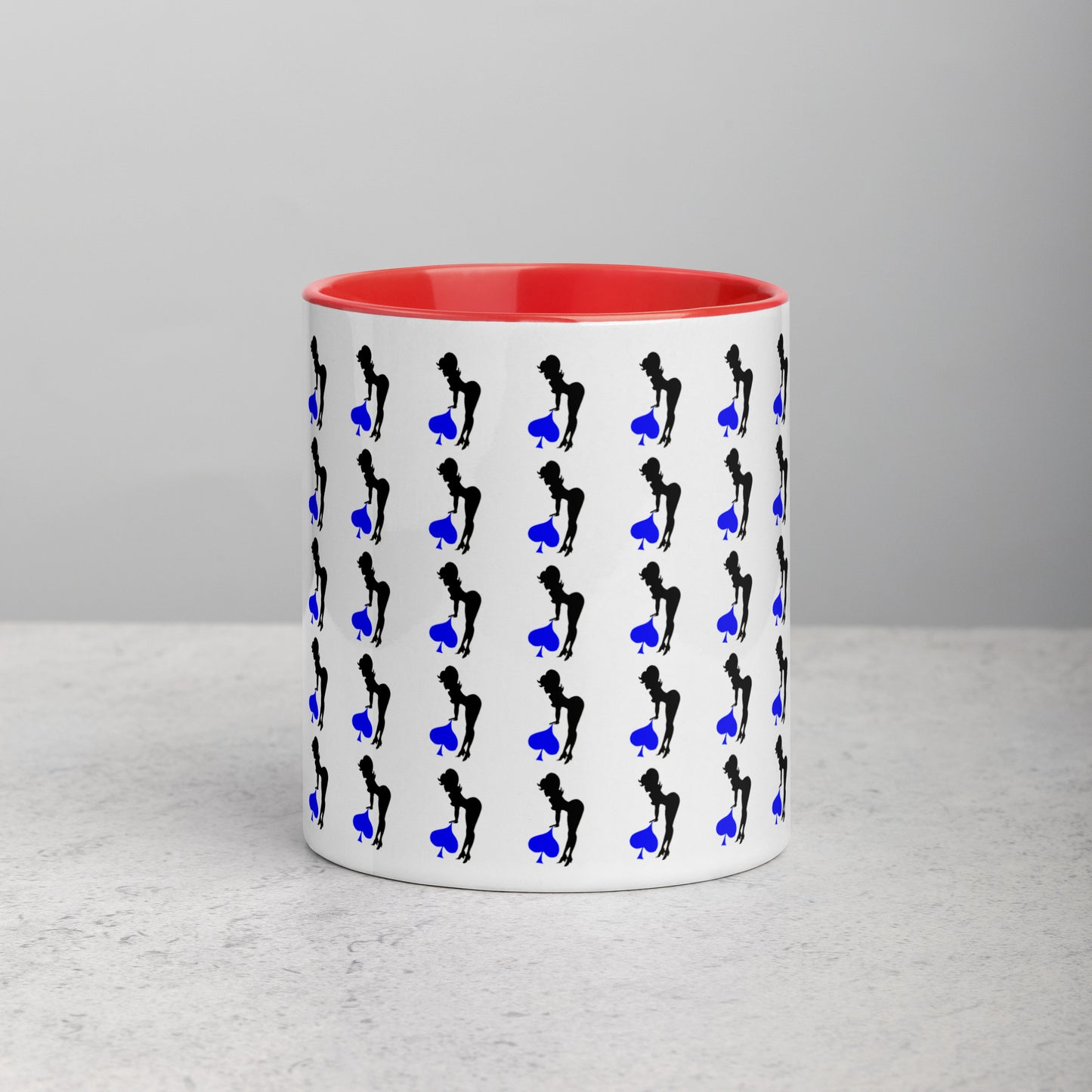 Mad Mug Spades with Red Color Inside