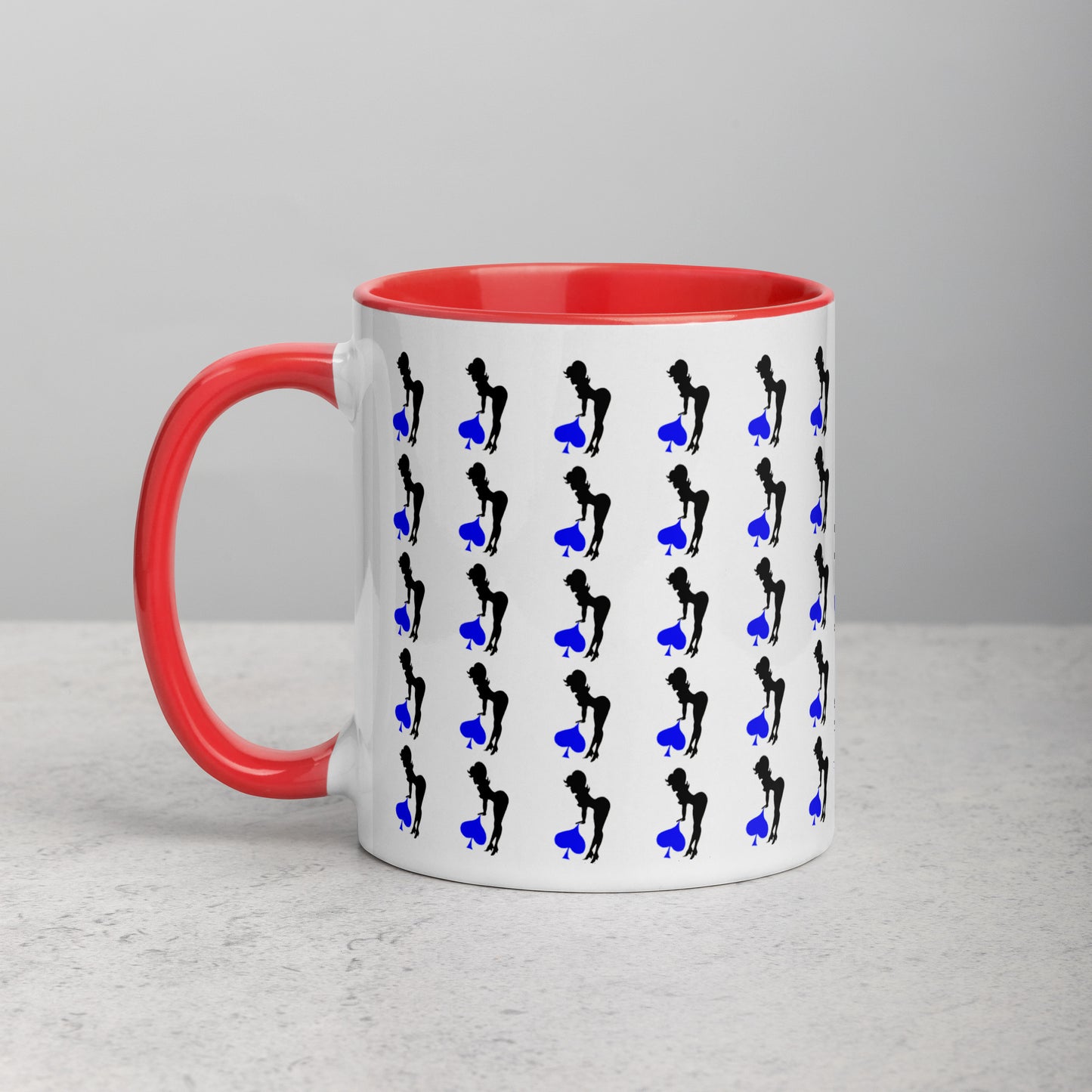 Mad Mug Spades with Red Color Inside