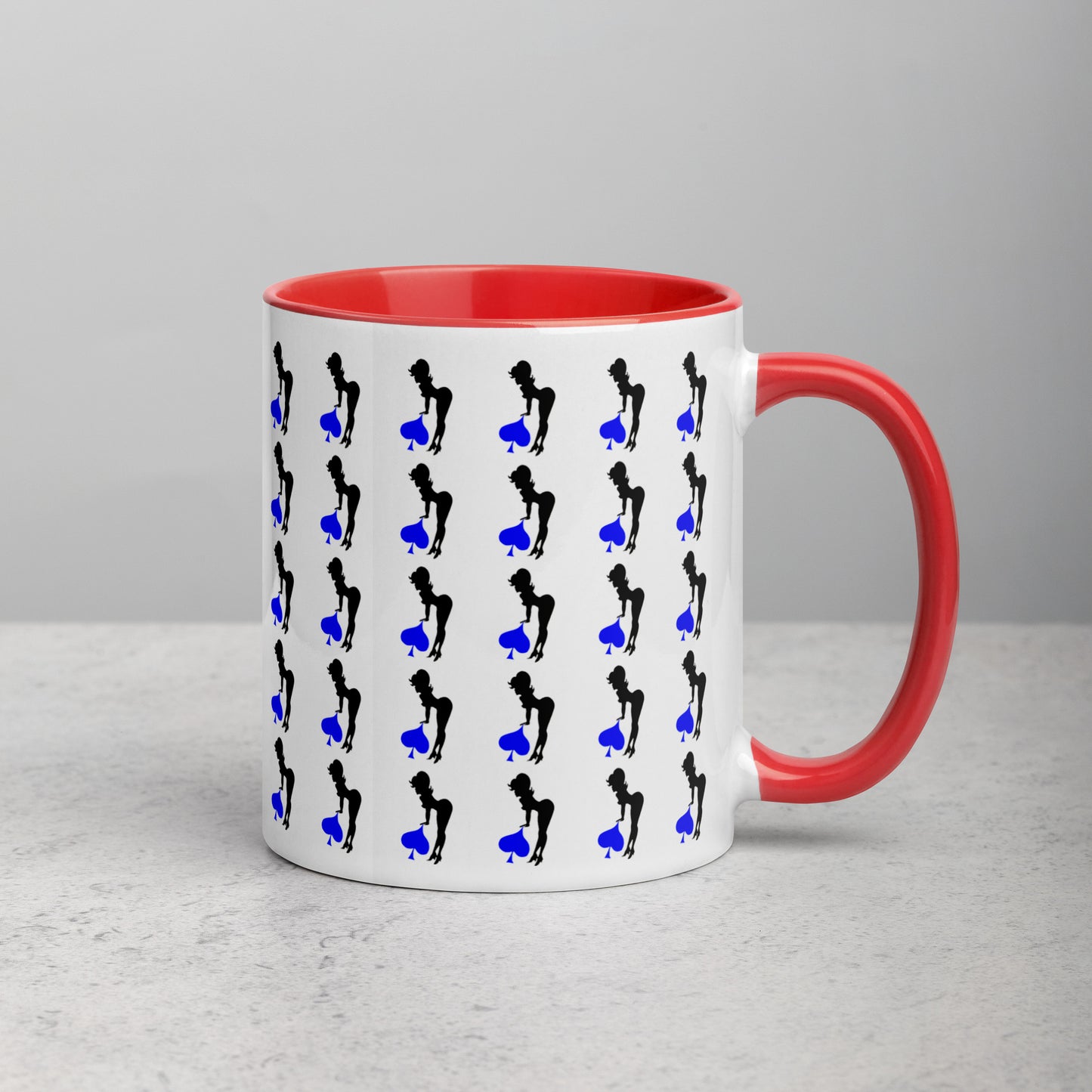 Mad Mug Spades with Red Color Inside