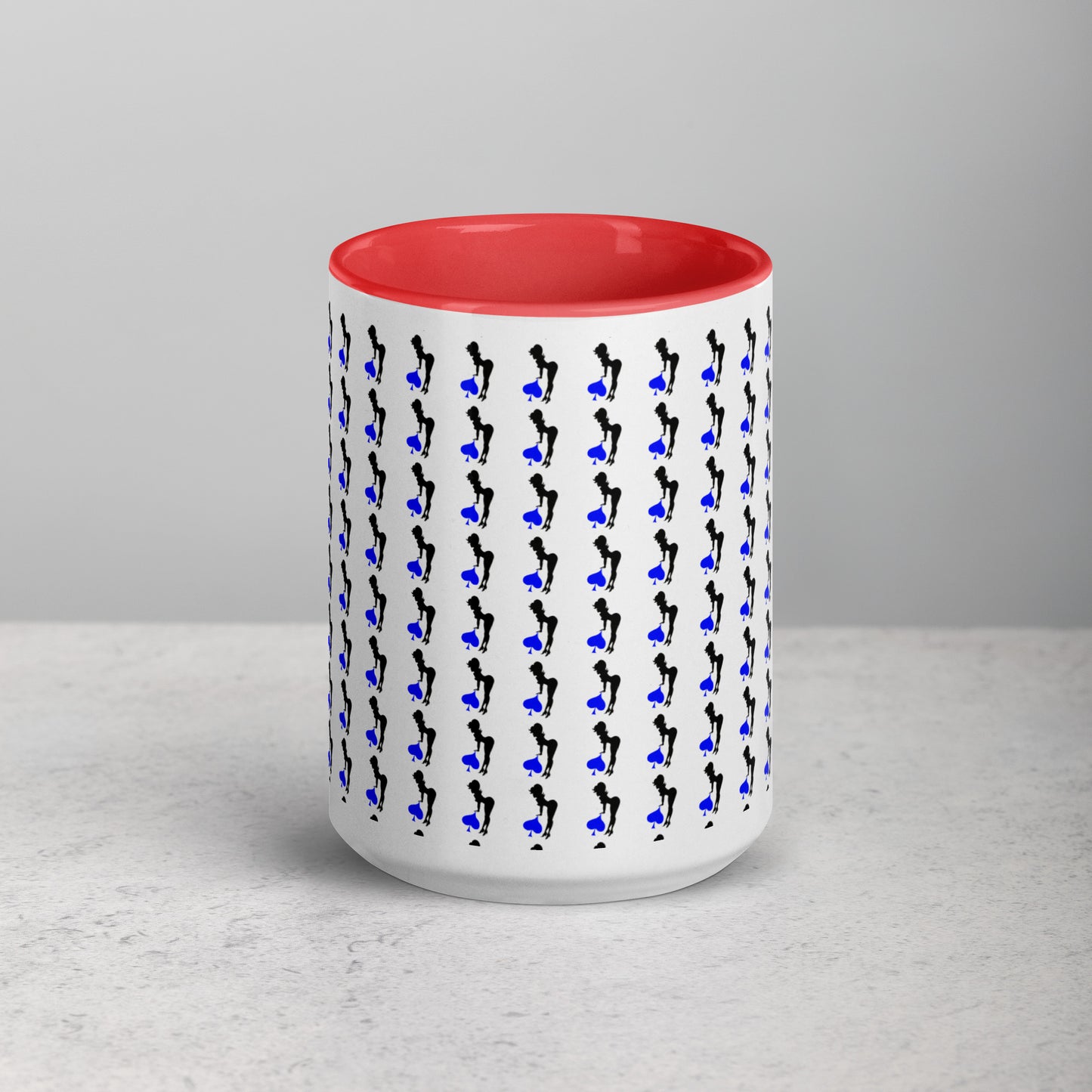 Mad Mug Spades with Red Color Inside