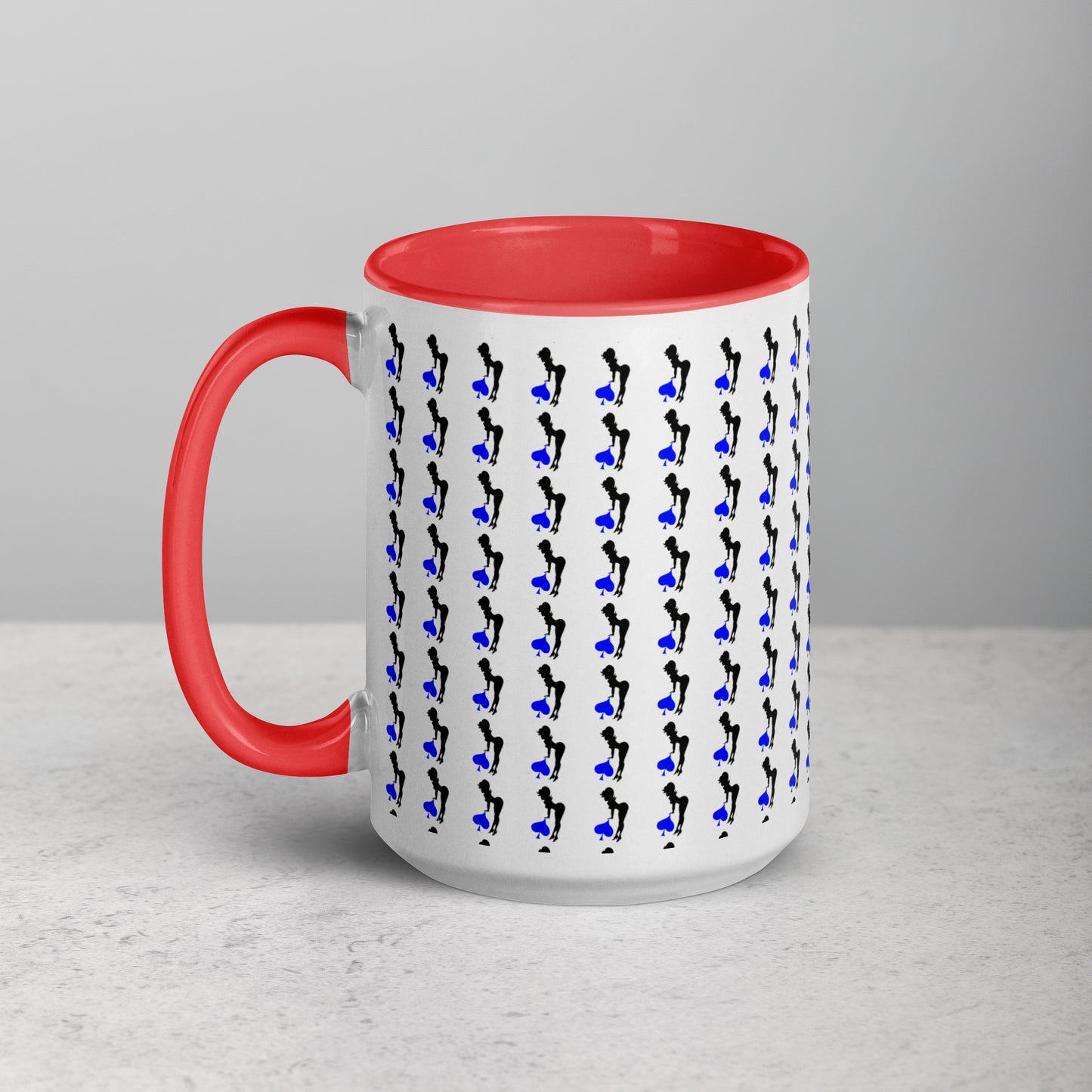 Mad Mug Spades with Red Color Inside