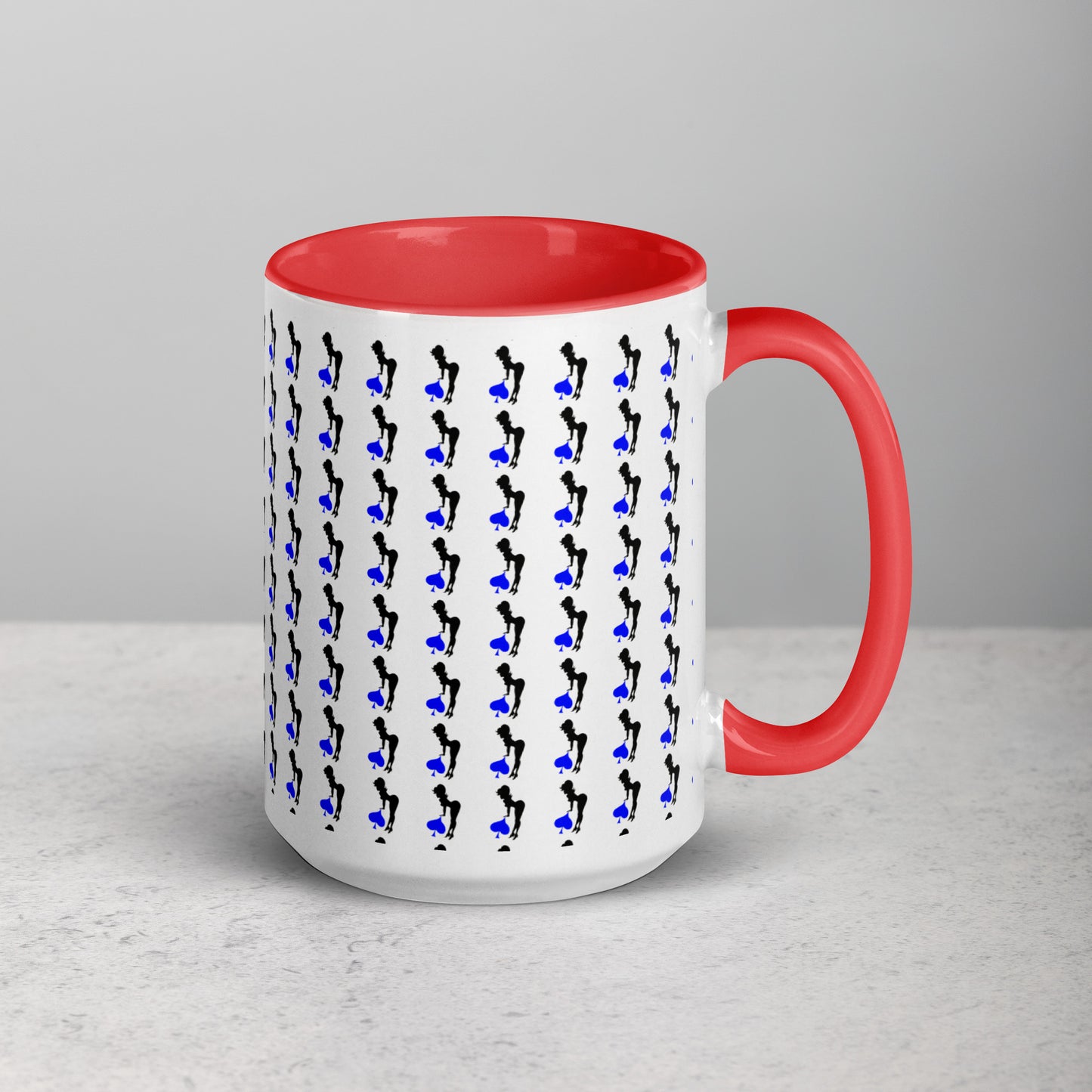 Mad Mug Spades with Red Color Inside